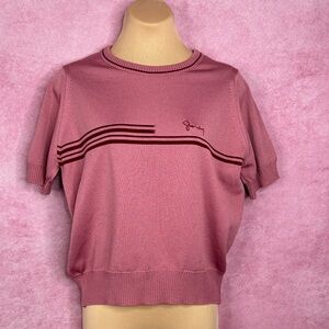 161. Givenchy Sport Vintage Pink Short Sleeve Knit Top Size 40 M/L